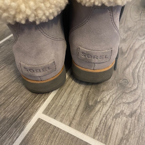 Sorel Harlow Lace Cozy Boot in light gray 7.5 - Picture 3 of 8